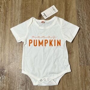 Mama's Pumpkin White Baby Onesie
